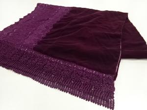 ビロードレース花模様ショール